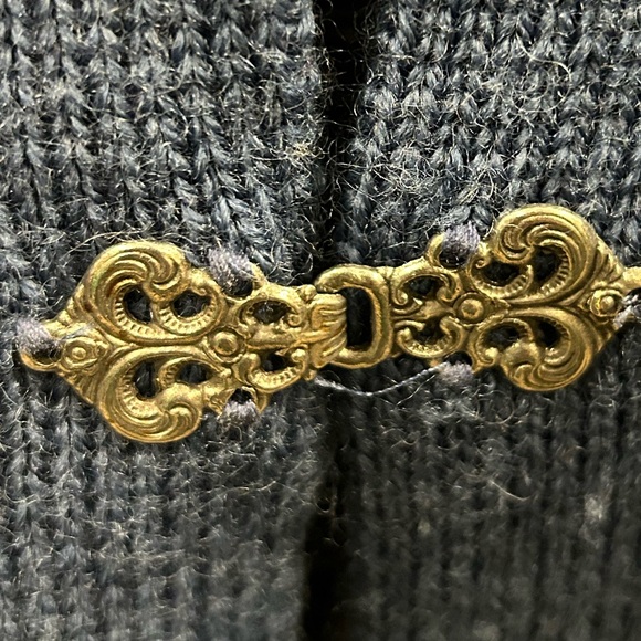Vintage NORDSTRIKK Norway nordic wool metal clasp cardigan sweater LARGE - Picture 10 of 16